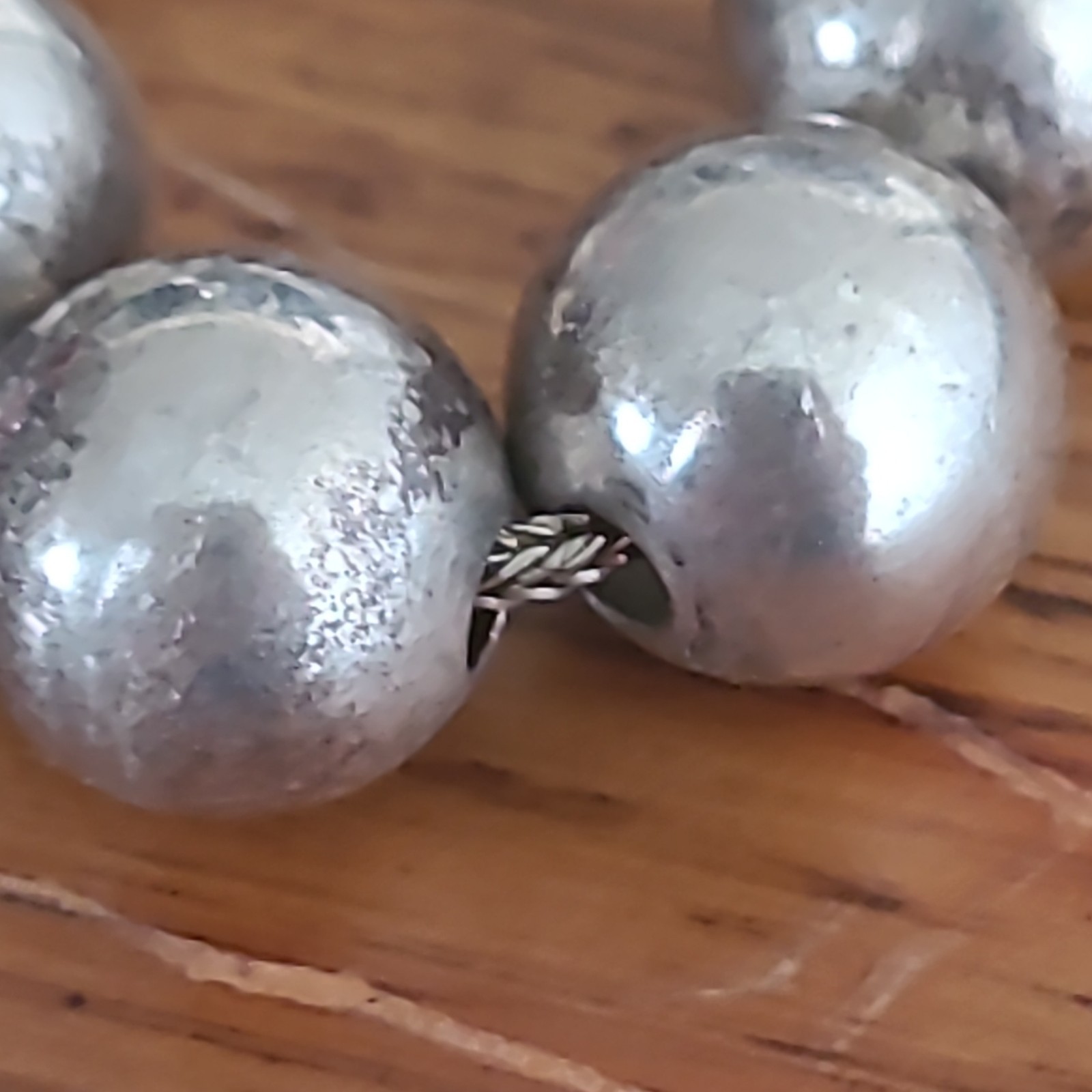 Vtg925 Sterling Silver Graduated Beaded Necklace Lobster Clasp Hallmarked 39gram
