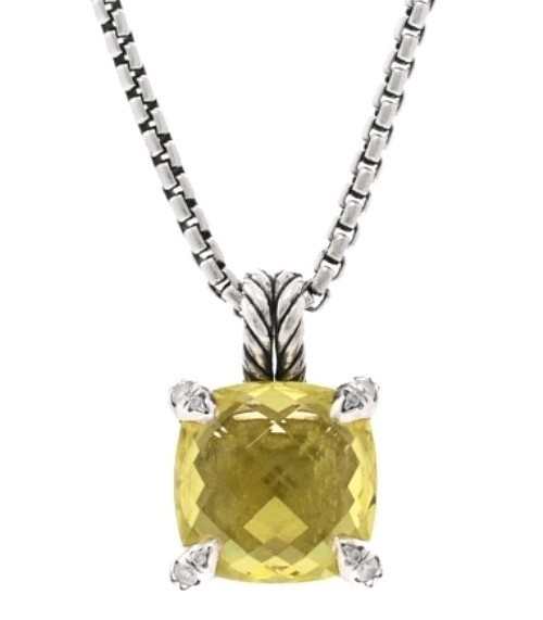 Previously Used David Yurman Sterling Silver Diam Lemon Citrine 14mm Chatelaine