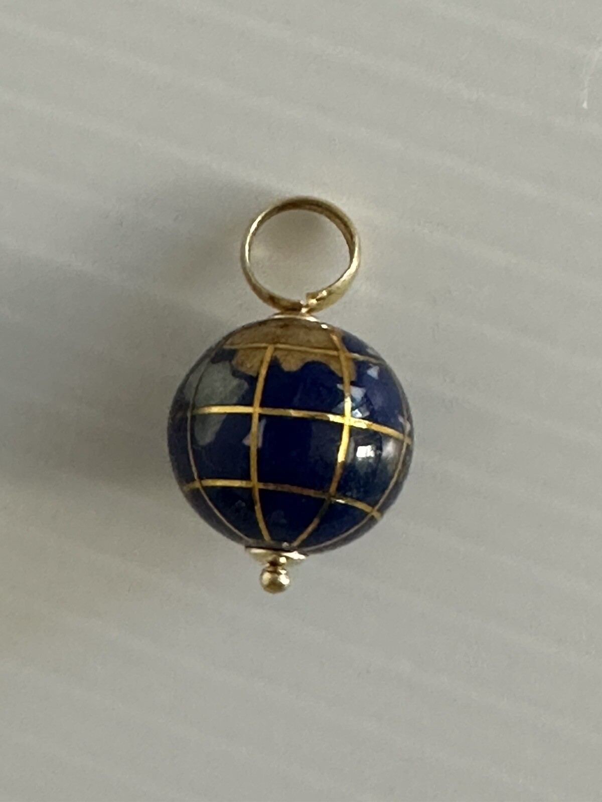 Michael Anthony Yellow Gold INLAY 3D GLOBE WORLD Pendant “D” DEUTSCHLAND Germany