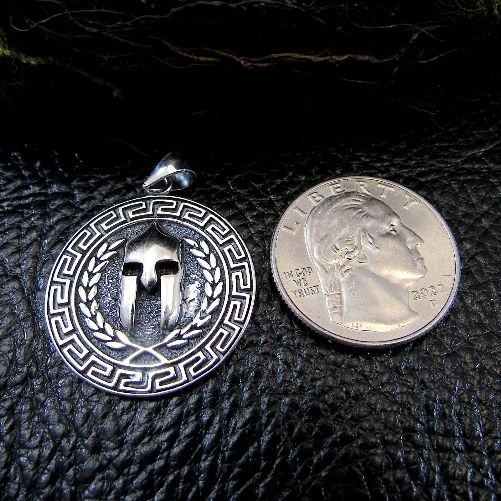 Solid 925 Sterling Silver Viking Helmet & Axes Pendant Jewelry with Norse Runes