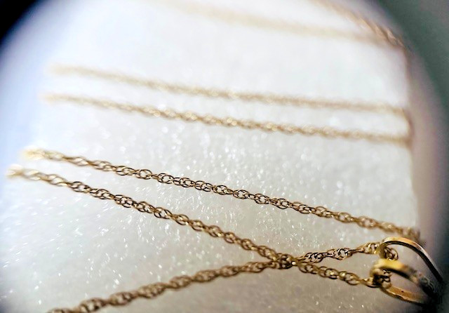 Estate 14K Yellow Gold Onyx & Diamond Pendant Chain Necklace