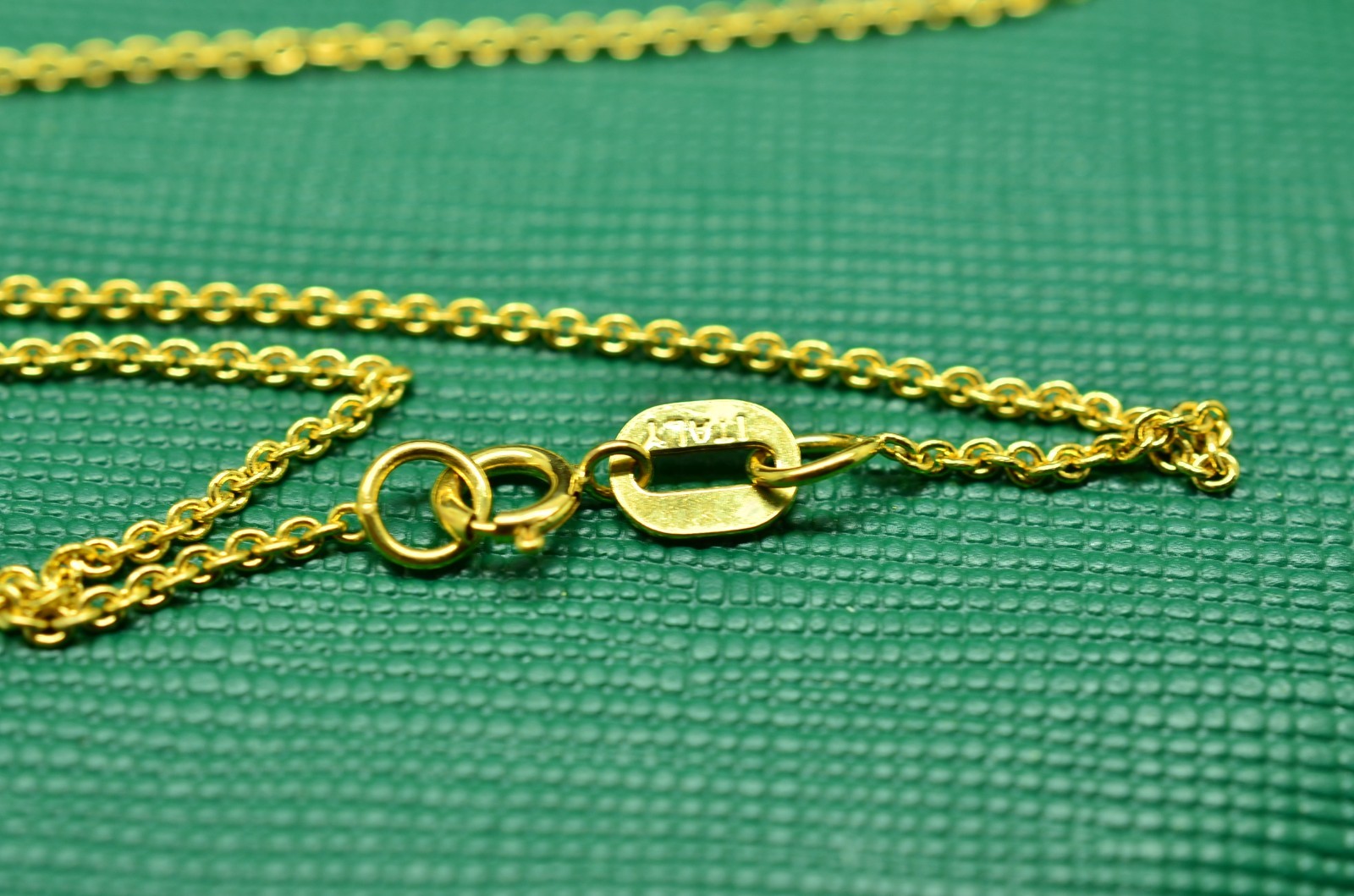 16″ 14K Yellow Gold Cable Chain Necklace 1.1mm 1.9 grams