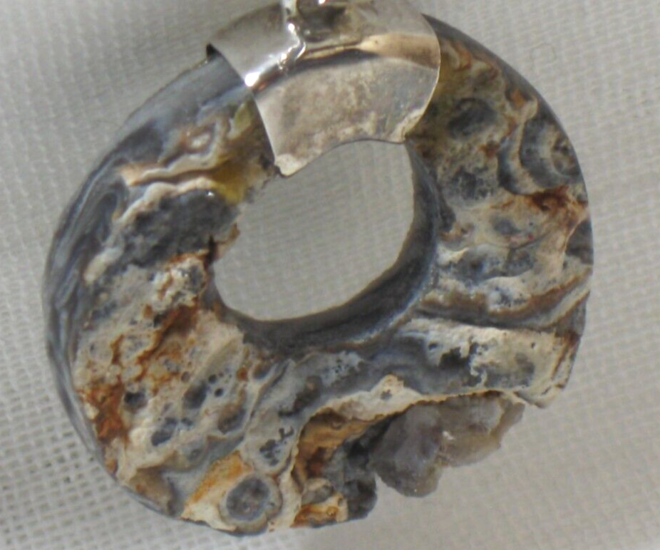 Reversible, Double Sided STARBORN Druzy Geode Quartz Pendant with Sterling Chain