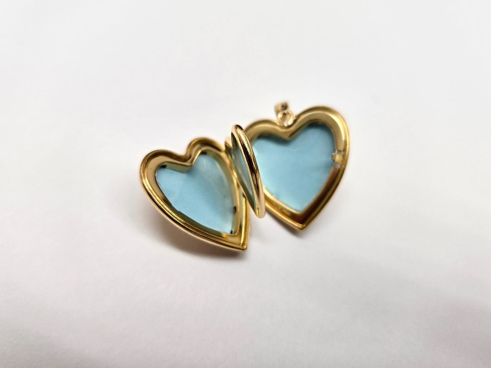925 Sterling Silver Gold Plated Scroll Heart Locket Pendant 1 Inch (25mm) Tall