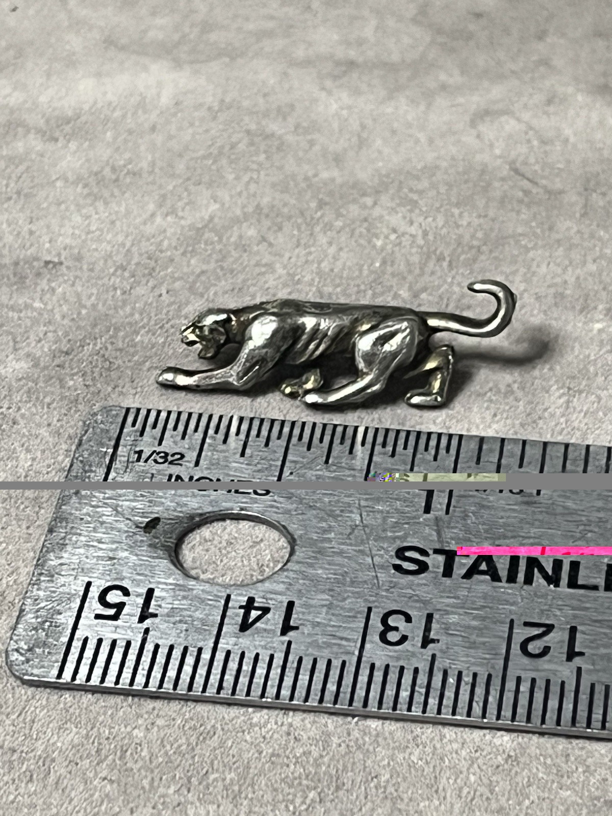 Sterling Silver Puma Tiger Pen 3-D