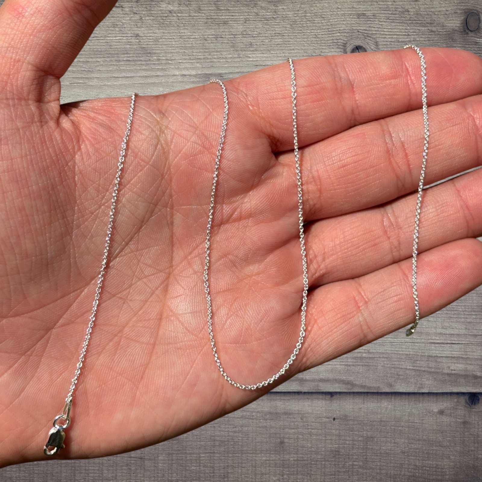 1mm Cable Link Chain – Real Solid 925 Sterling Silver Or 14k Gold/Rose Vermeil