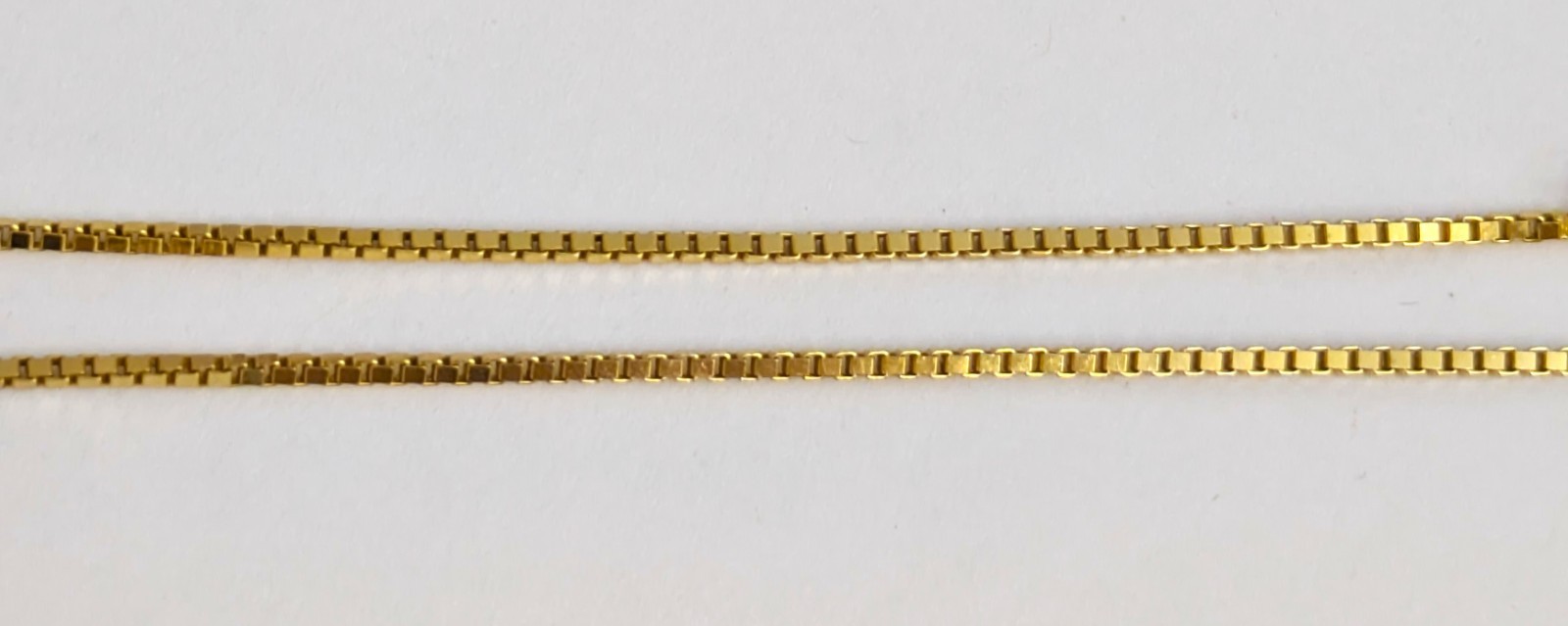 14K Gold Box Chain, 15-3/4” Long