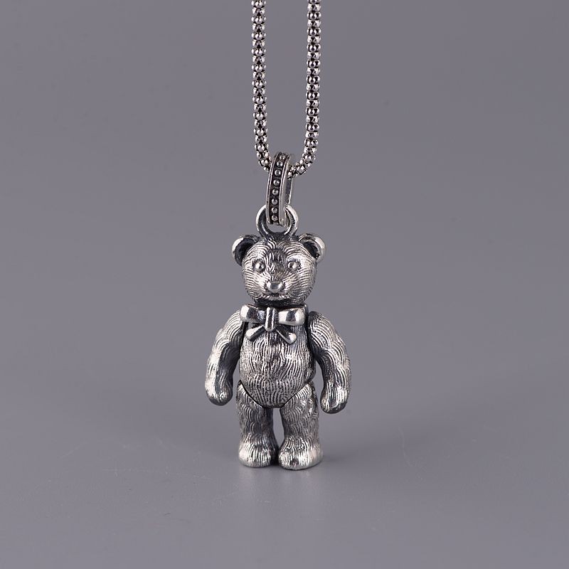 1PC S925 Sterling Silver ARTICULATED Pendant Movable Legs Heavy Charm 17g