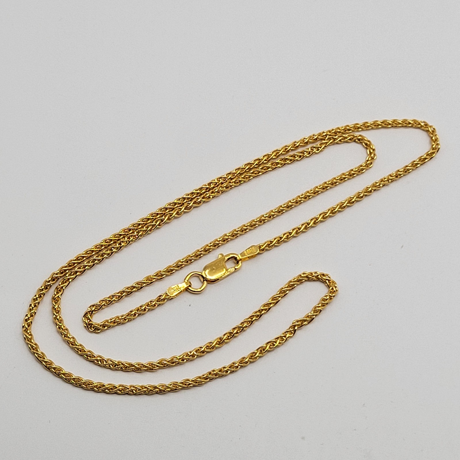 QVC Italian Silver 18k Sterling 1.8mm Foxtail Wheat Chain Necklace – 20″