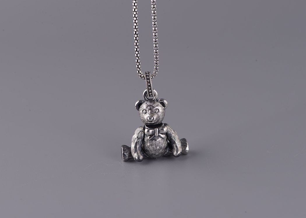 1PC S925 Sterling Silver ARTICULATED Pendant Movable Legs Heavy Charm 17g