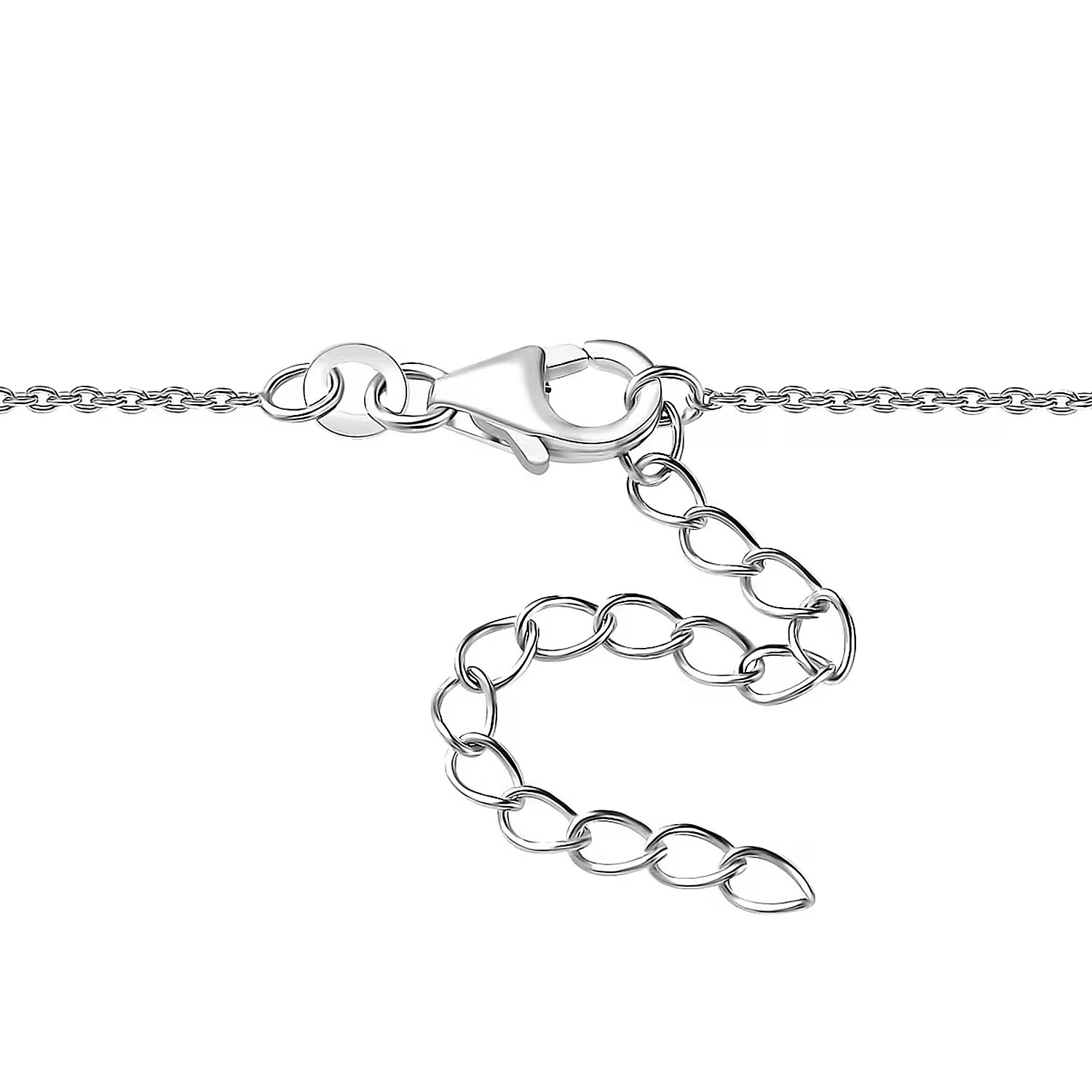 Citrine 0.25 ctw Necklace 18 Inches in Rhodium Plated Sterling Silver Christmas