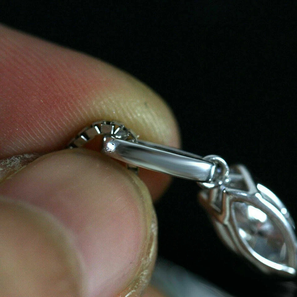 1 Ct Marquise Cut Lab Created Diamond Women’s Drop Pendant 14k White Gold Plated