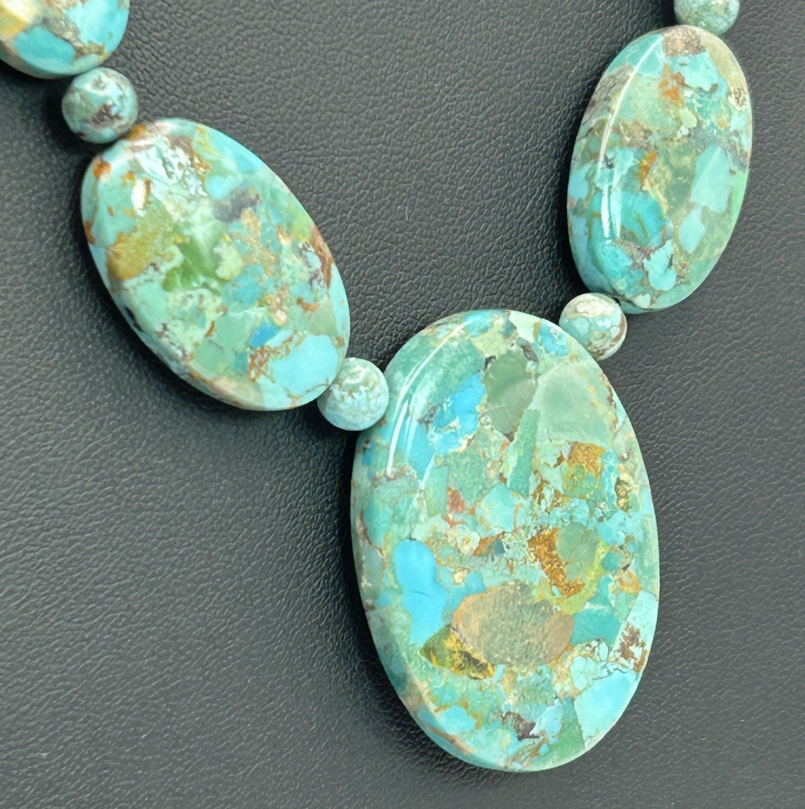 Jay King Mine Finds Reversible Mosaic Turquoise Necklace 925 Sterling Silver 56g
