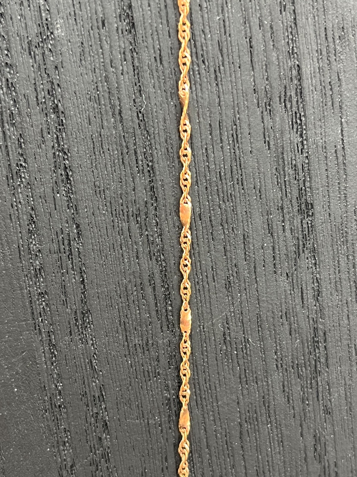 24″ 14k Rose Gold Chain 3.07GRAMS! Singapore with spiral stations Italy, Quality