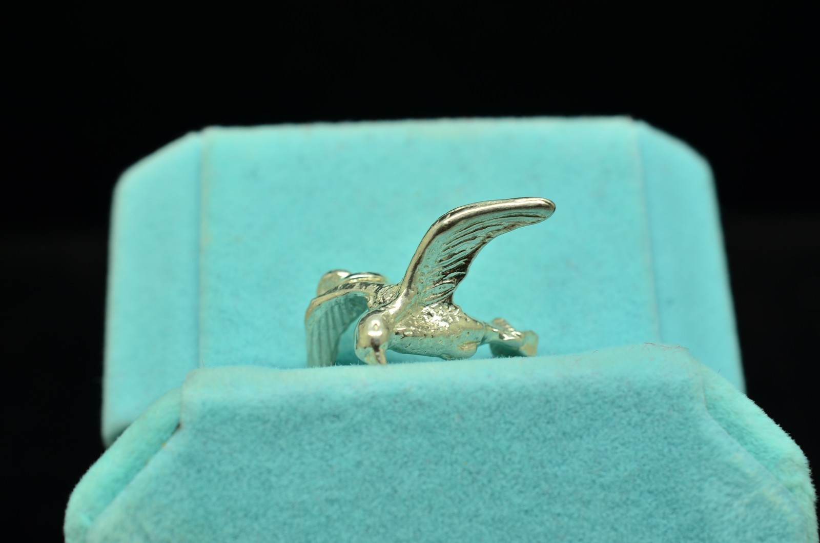 925 Sterling Silver Bird in Flight Pendant Charm