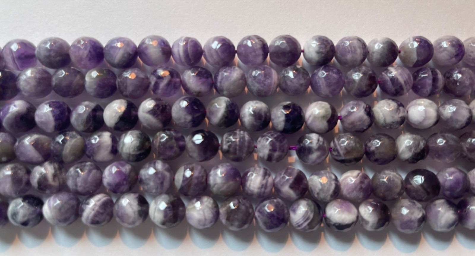Pretty Colorful Cape Amethyst Beads Faceted 9.5-10mm 15″ Strand BELOW WHOLESALE