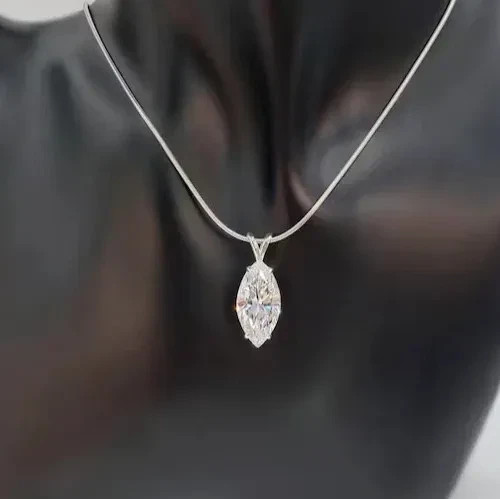 2.00 Ct Certified Marquise Diamond Pendant-Great Luster Shine ! No Tariff.