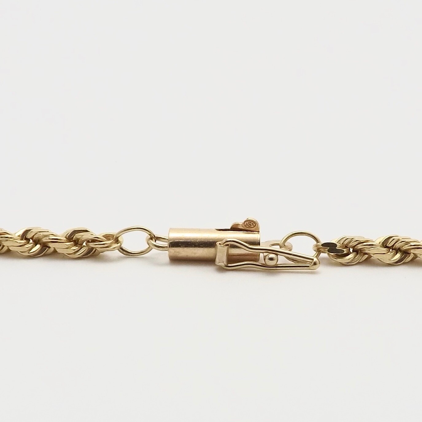 Solid 14k Gold Rope Link Pendant Chain Necklace Versatile 36in Long New