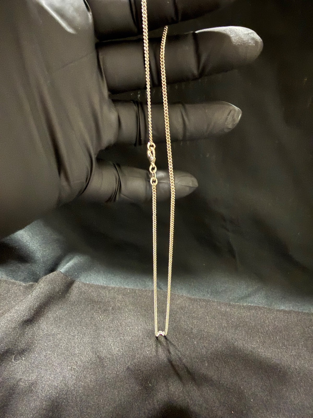 chain necklace solid sterling silver 925 stamped 1.5 mm 18 inch