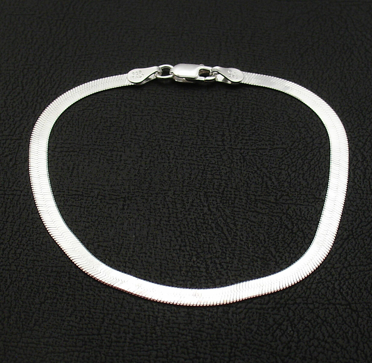 Reversible Diamond Cut Herringbone Bracelet Chain Necklace Solid 925 Silver