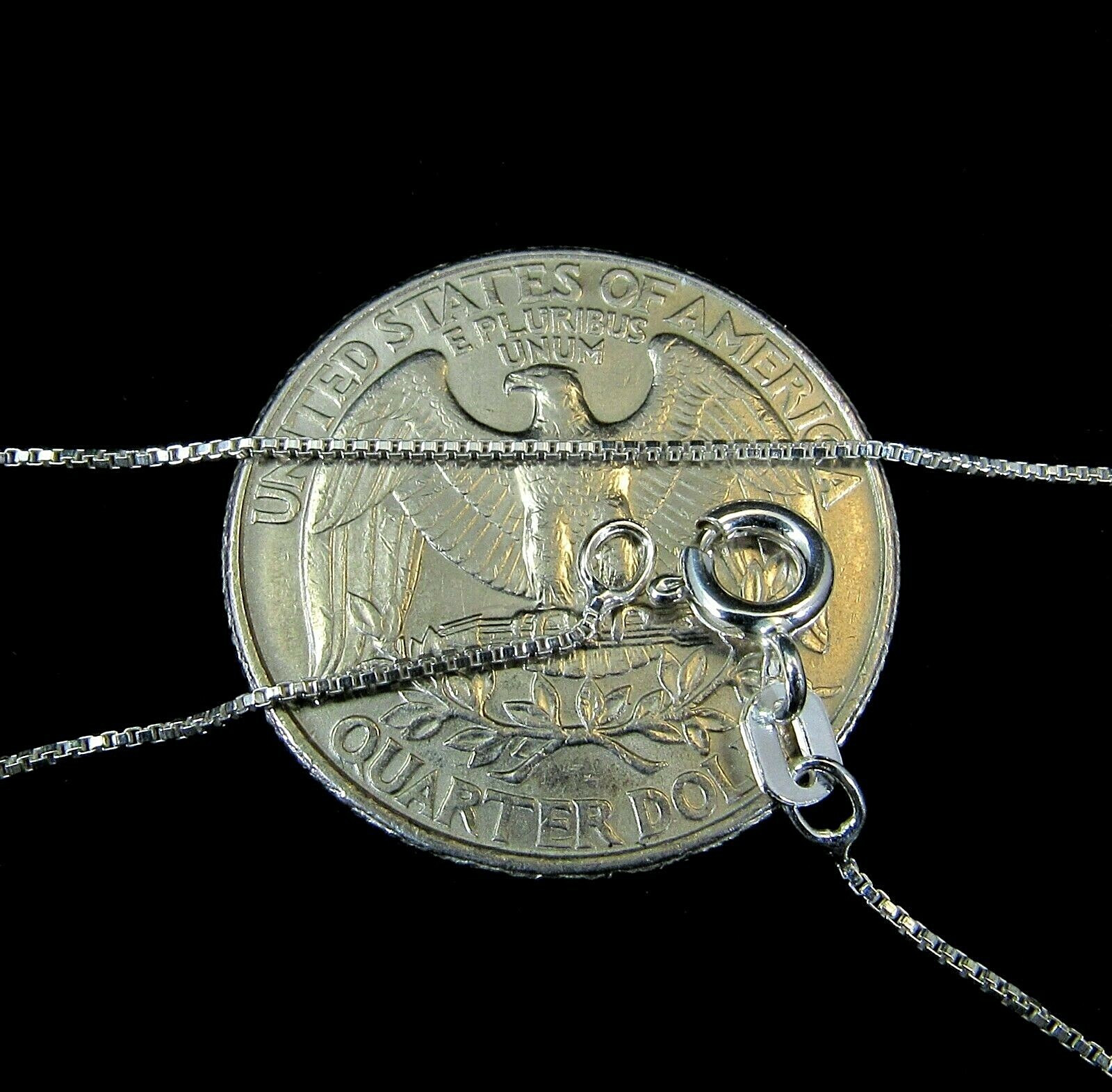 .7MM Solid 925 Sterling Silver Dainty Venetian BOX CHAIN Necklace Made In Italy