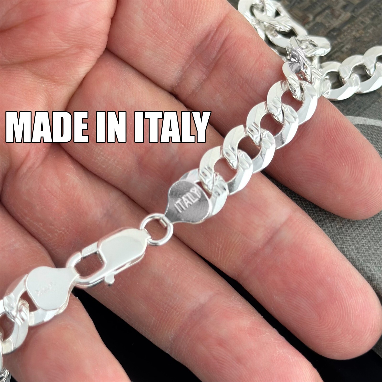 Guaranteed 925 Sterling Silver Miami Cuban Chain Necklace Men’s Jewelry