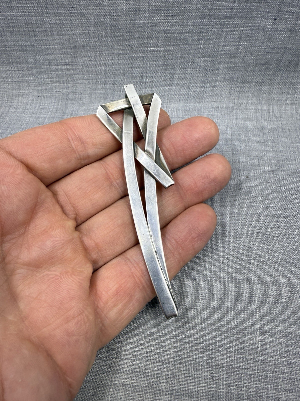Mexico Modernist Shooting Star Sterling Silver .925 Pendant Brooch Pin