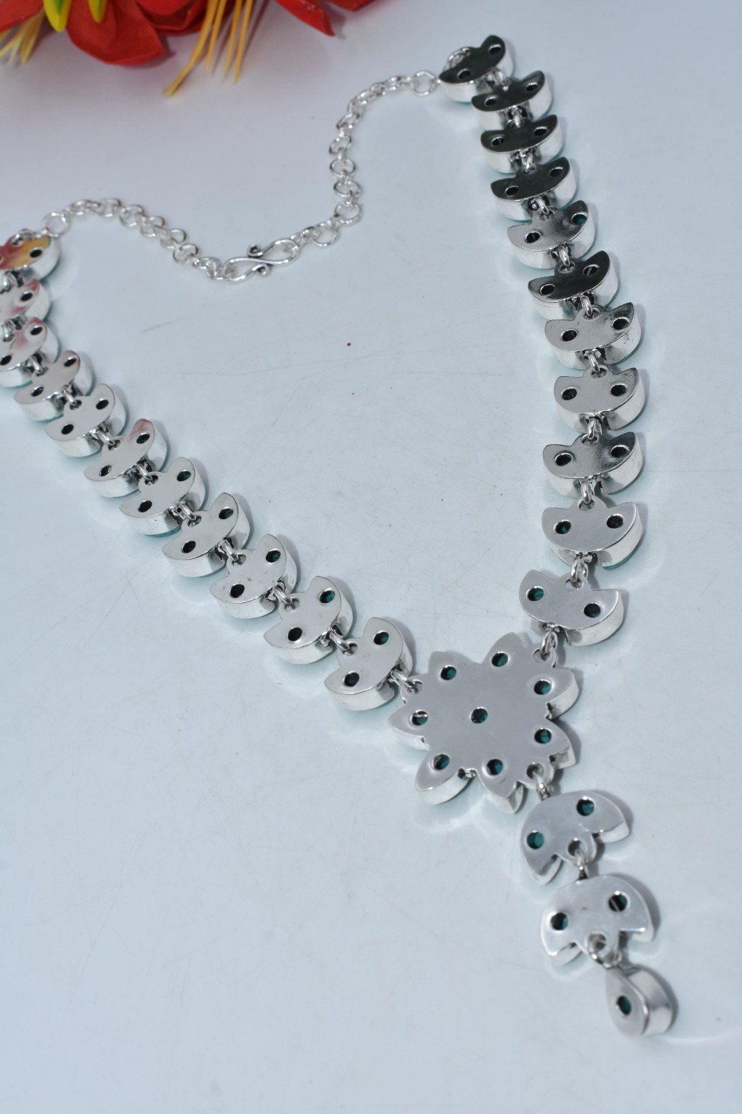 Handmade Sleeping Beauty Turquoise Necklace, 925 Sterling Silver Jewelry Gift