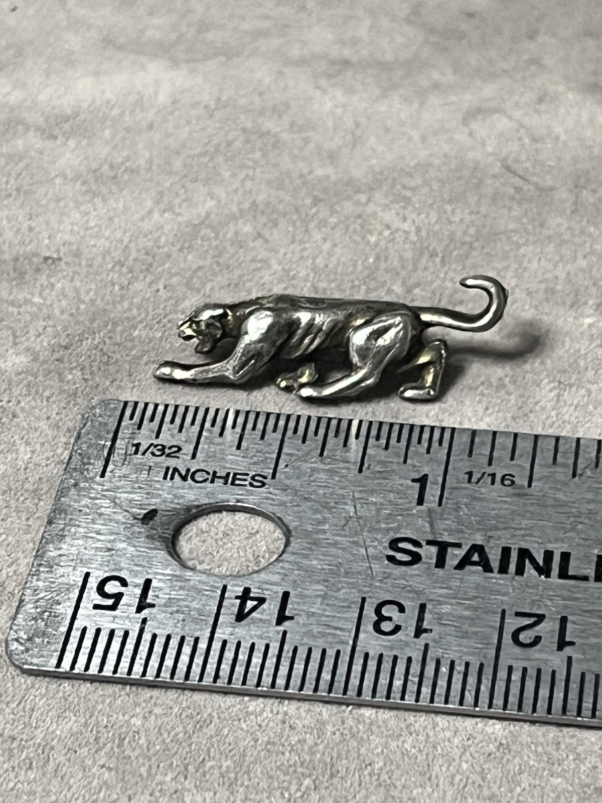 Sterling Silver Puma Tiger Pen 3-D