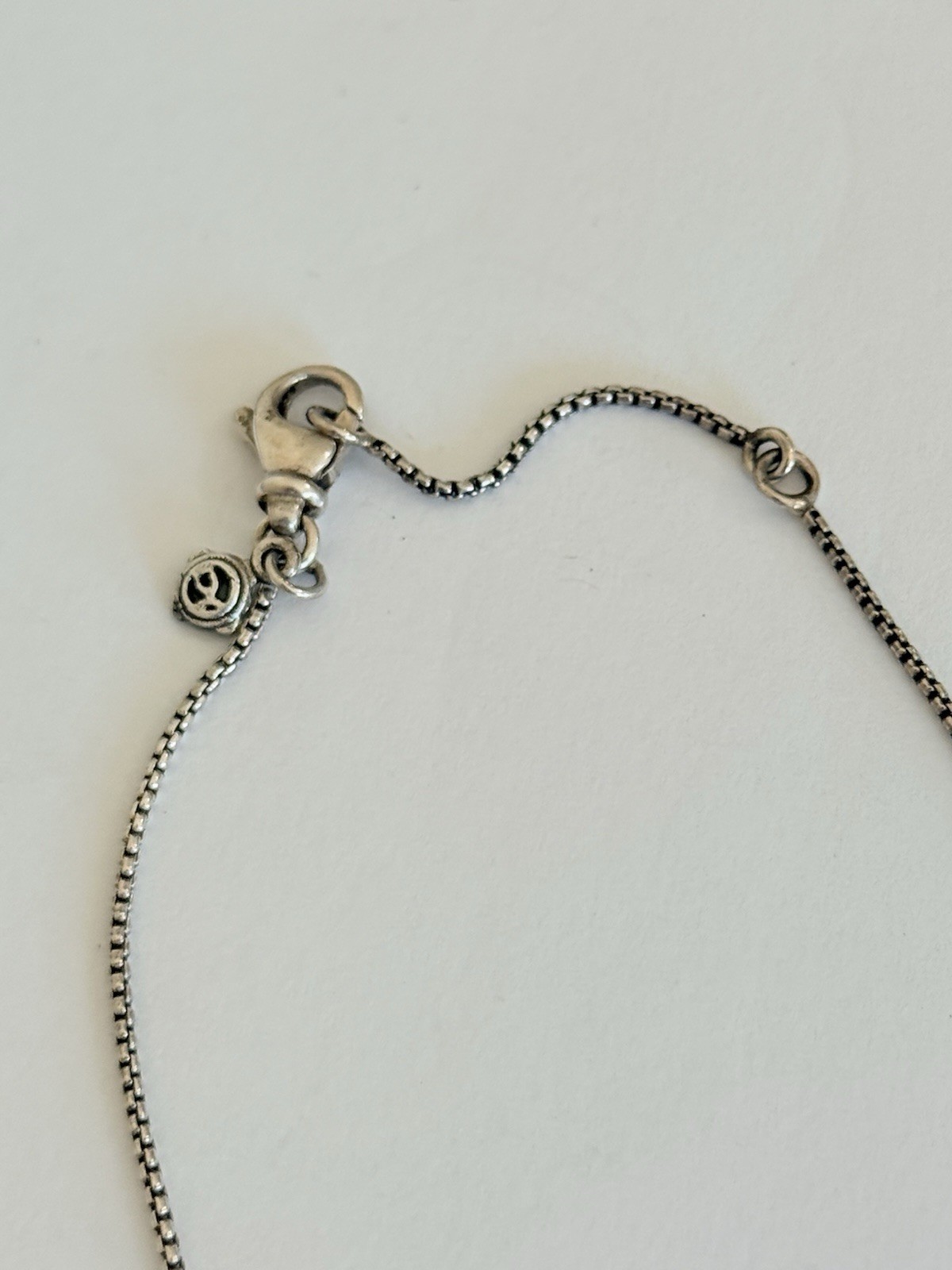 David Yurman Sterling Silver Black Onyx Petite Chatelaine Pendant Necklace 17”