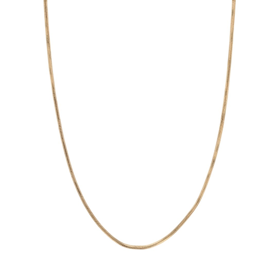 1.1mm Snake Link Chain 16.5″ Necklace 14k Yellow Gold Italy 4.16 Grams