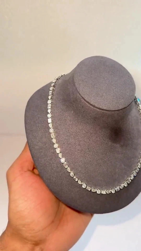 20TCW Multi Shape Lab Created Diamond Tennis Bracelet 925 Sterlig Silver
