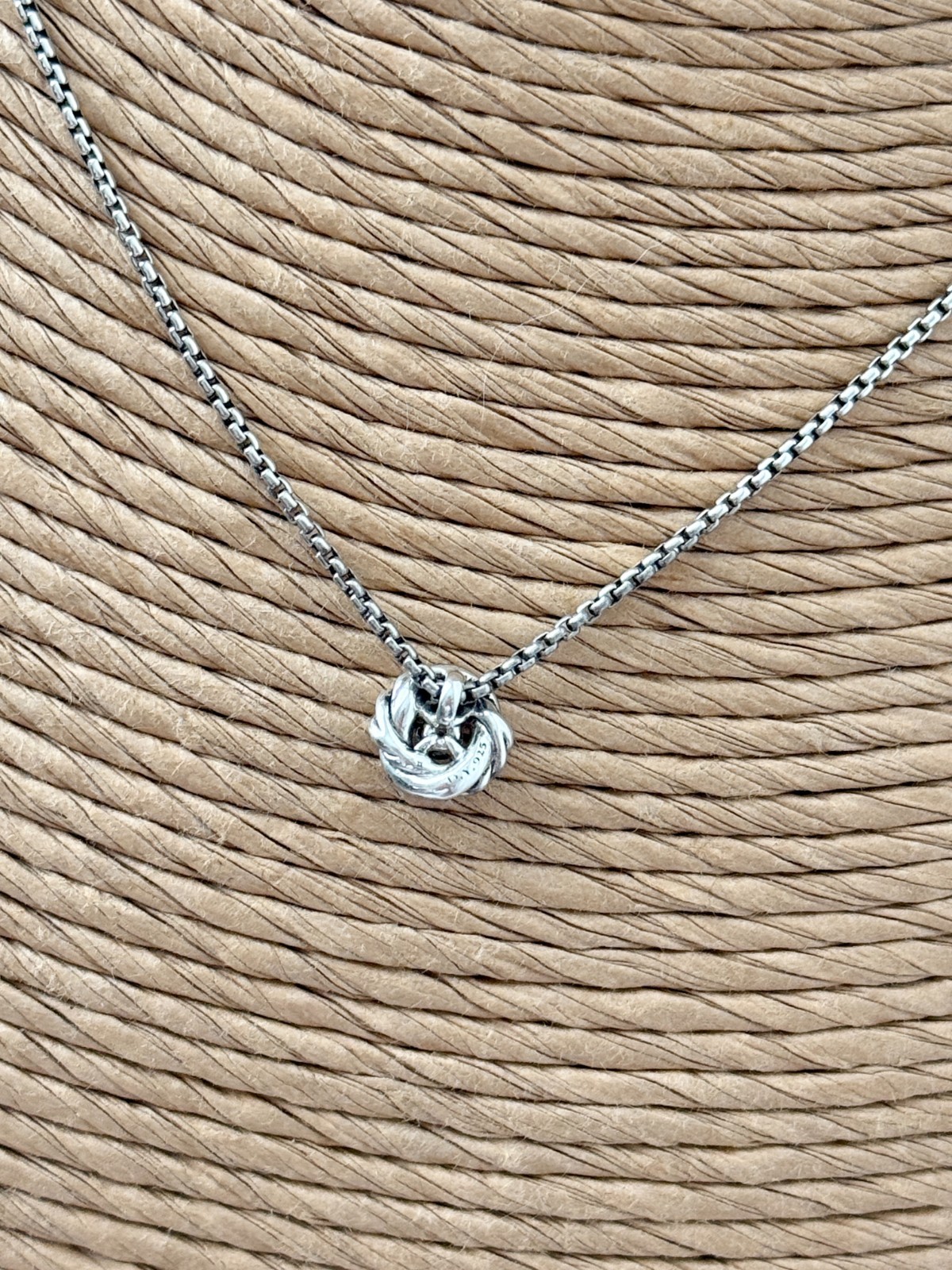 David Yurman .925 Sterling Silver Diamond Necklace