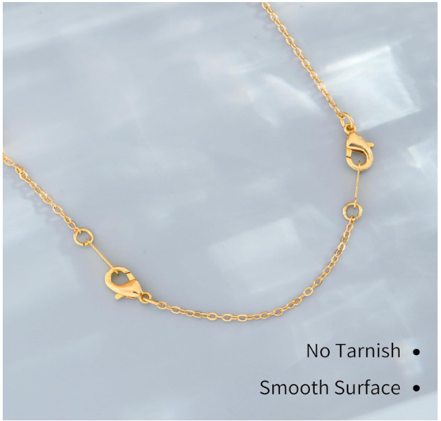 Gold Necklace Extenders 3pcs Chain Extension with Lobster Clasp