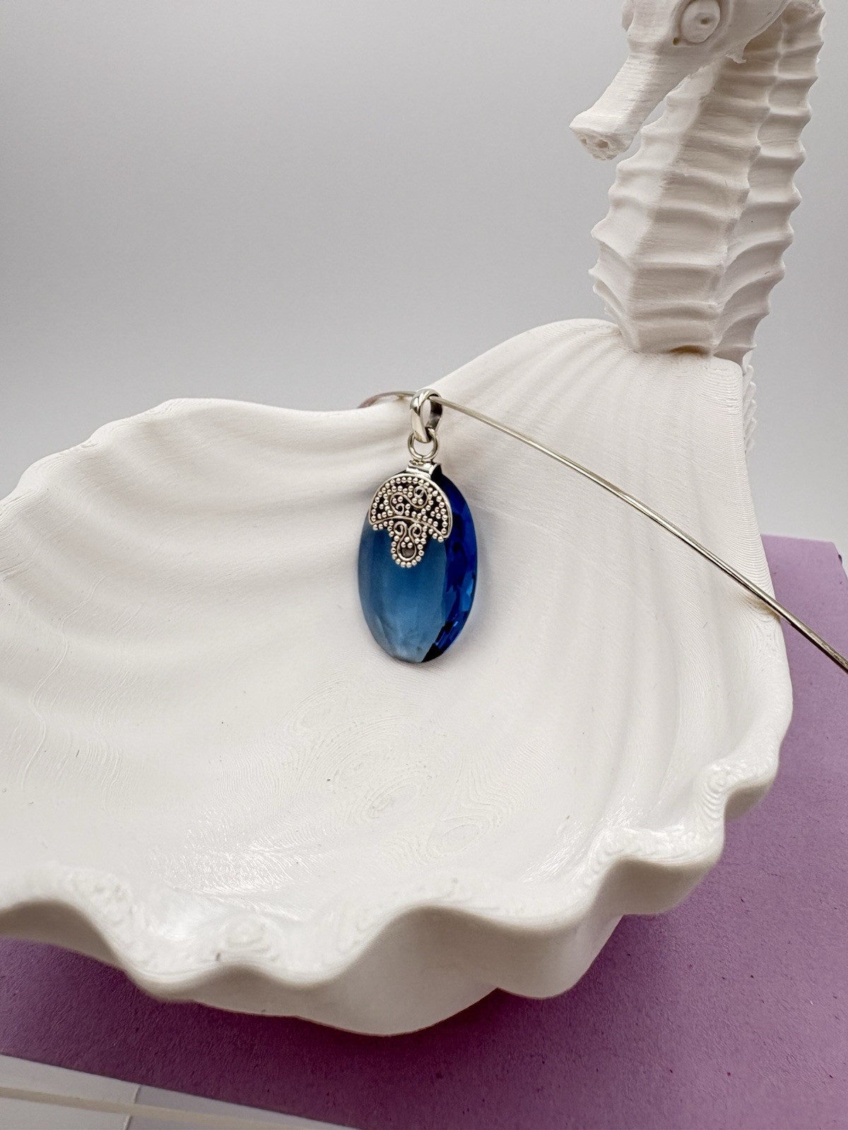 925 Solid Sterling Silver 24CT Genuine Tanzanite Gemstone Pendant – Pendant Only