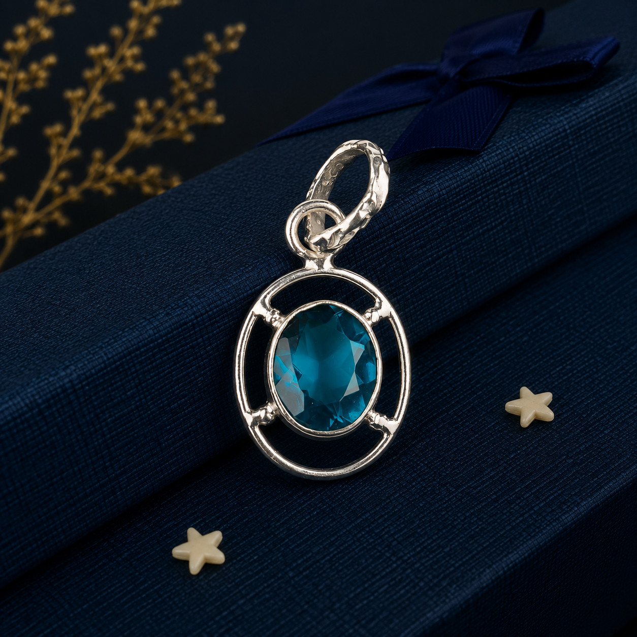 Apatite Gemstone 925 Sterling Silver Pretty Pendent 1.30″ Gift For Engagement