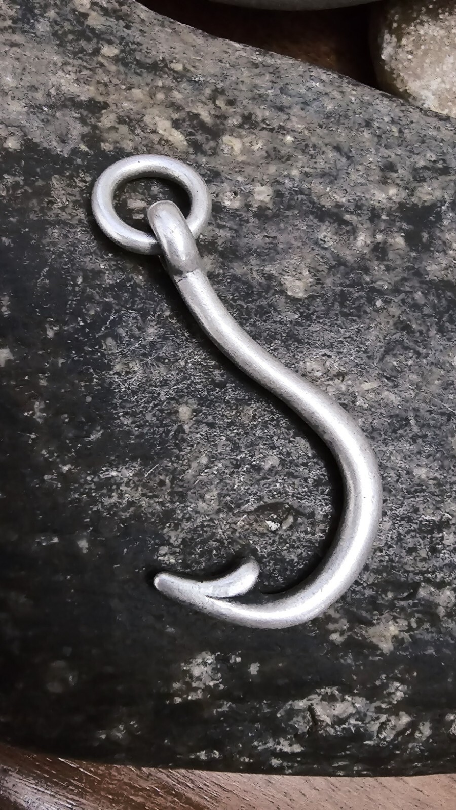 Retired James Avery Fish Hook Pendant Sterling Silver Unisex