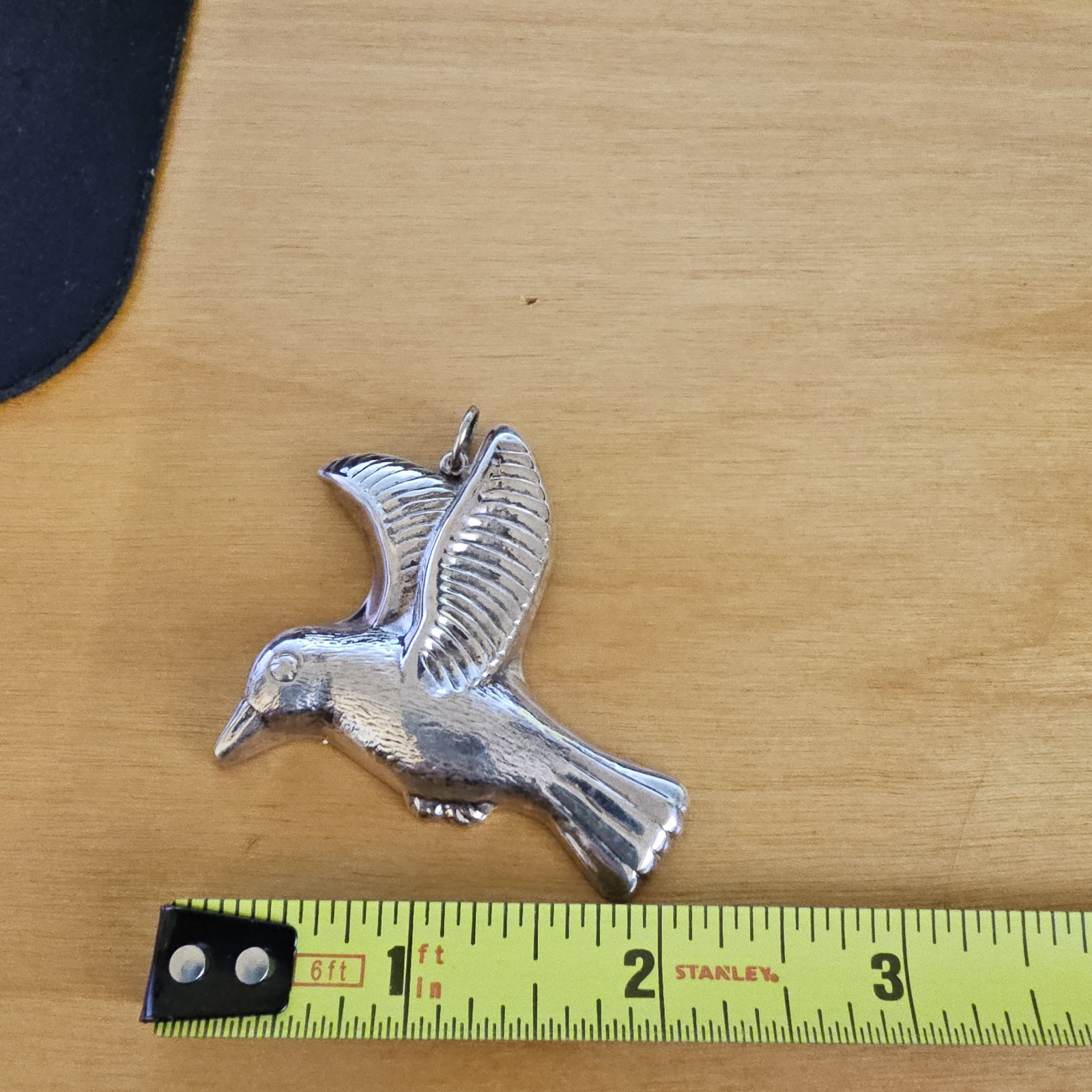 925 Sterling Silver Bird Pendant. 2×2 In. Marked 925 On Back. May Be Hollow?