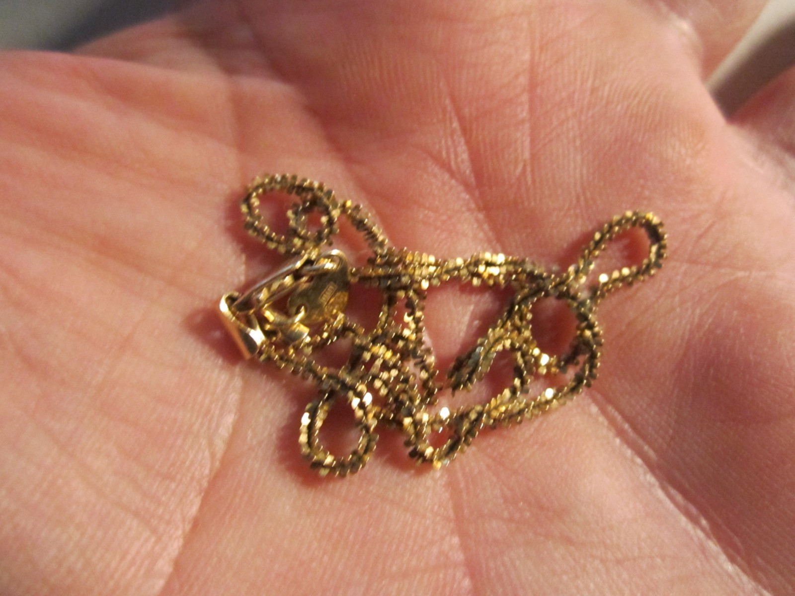MILOR 14K GOLD NECKLACE 1.65g – 12″ LONG – SIGNED MILOR MARKED 14K AND 585 ITALY