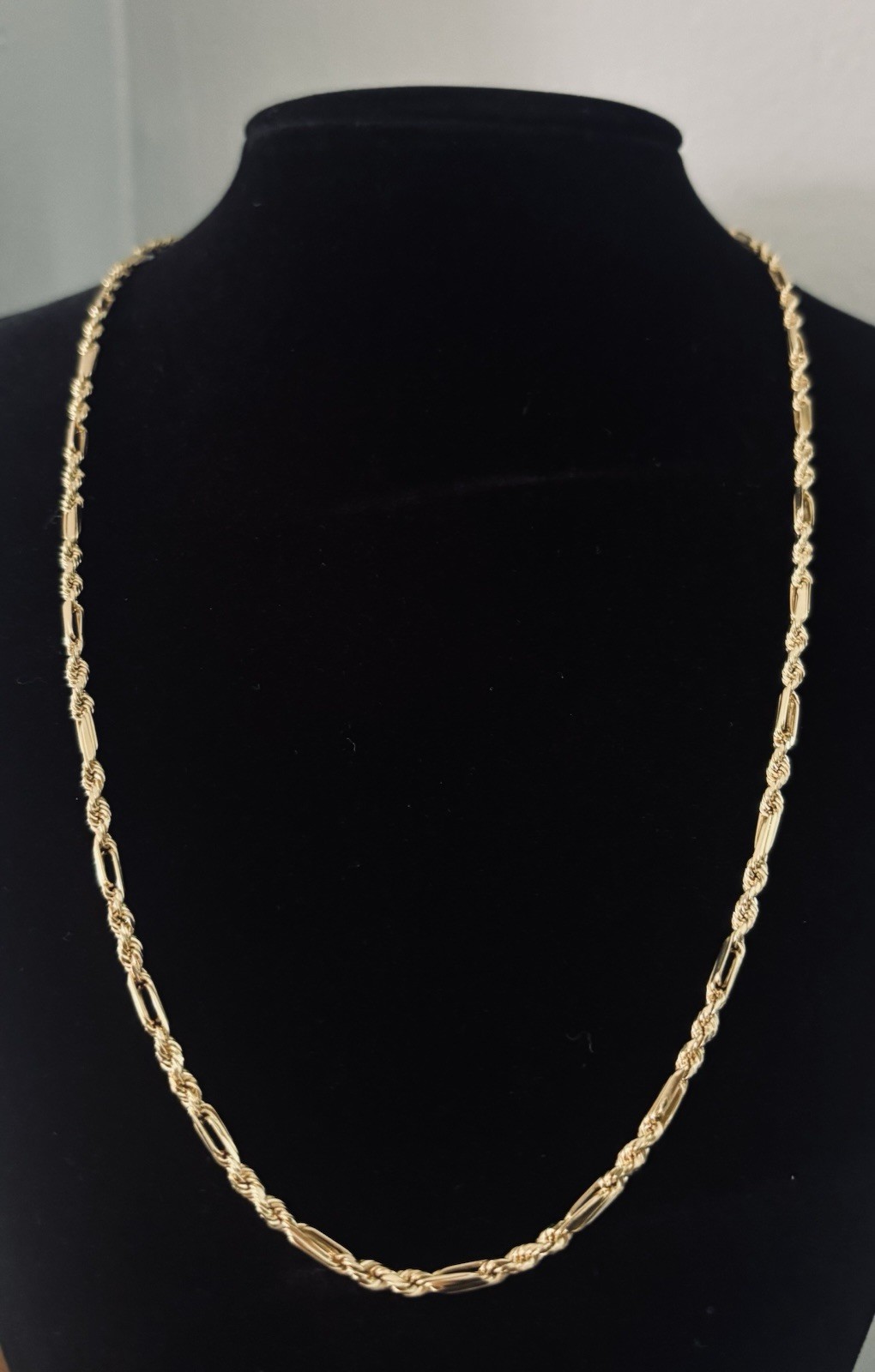 18k Real Gold Milano Rope Chain Necklace