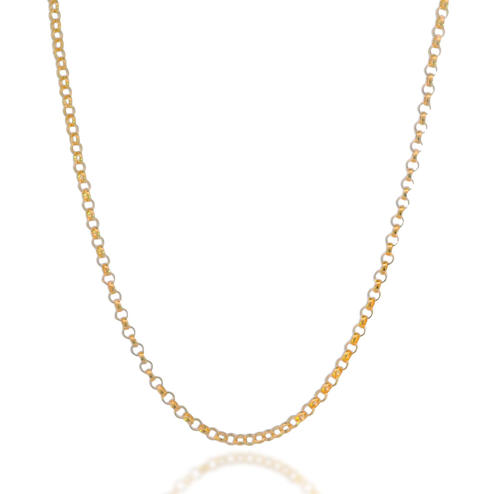 14k SOLID Gold Rolo Link 1.2mm 2mm Chain Rolo Link Necklace 16″ 18″ – Cadena Oro