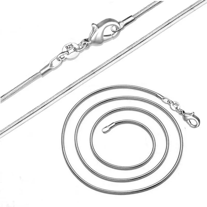 925 STERLING SILVER SNAKE CHAIN NECKLACE SHINY STAMP BRAND NEW NON-TARNISH