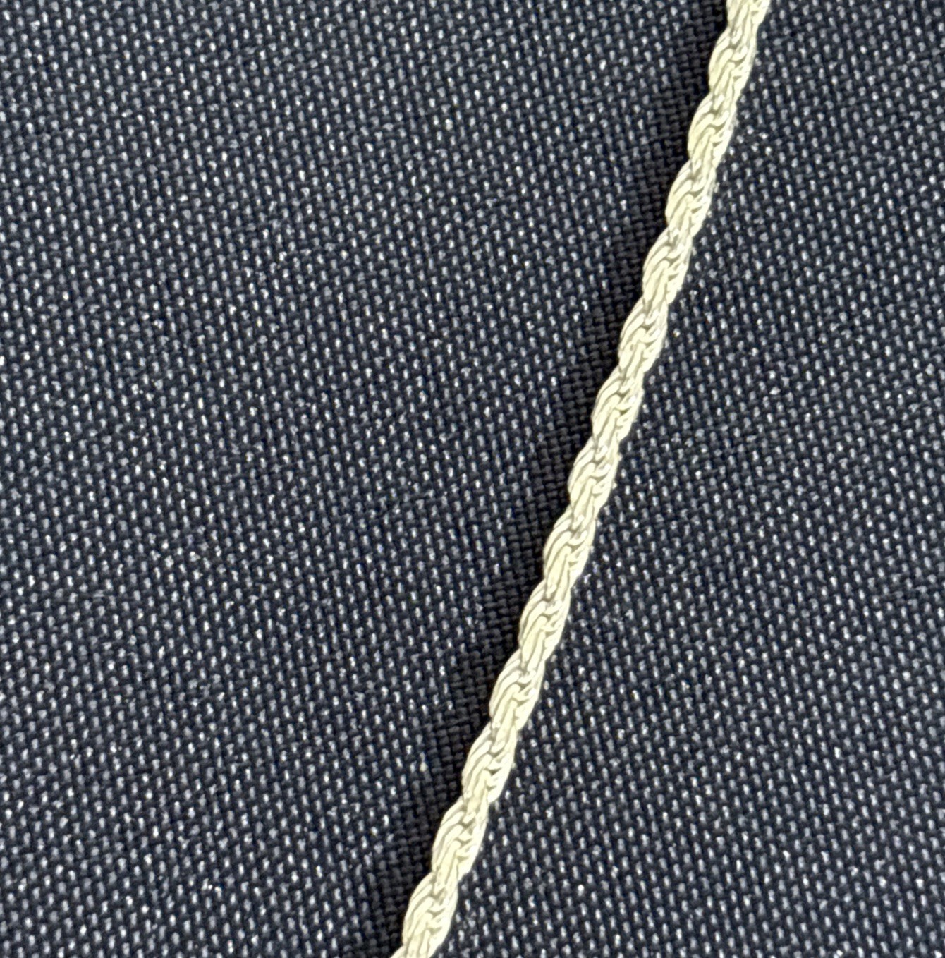Sterling Silver Twisted Chain 23” Long Marked 925 RC Italia Lobster Clasp