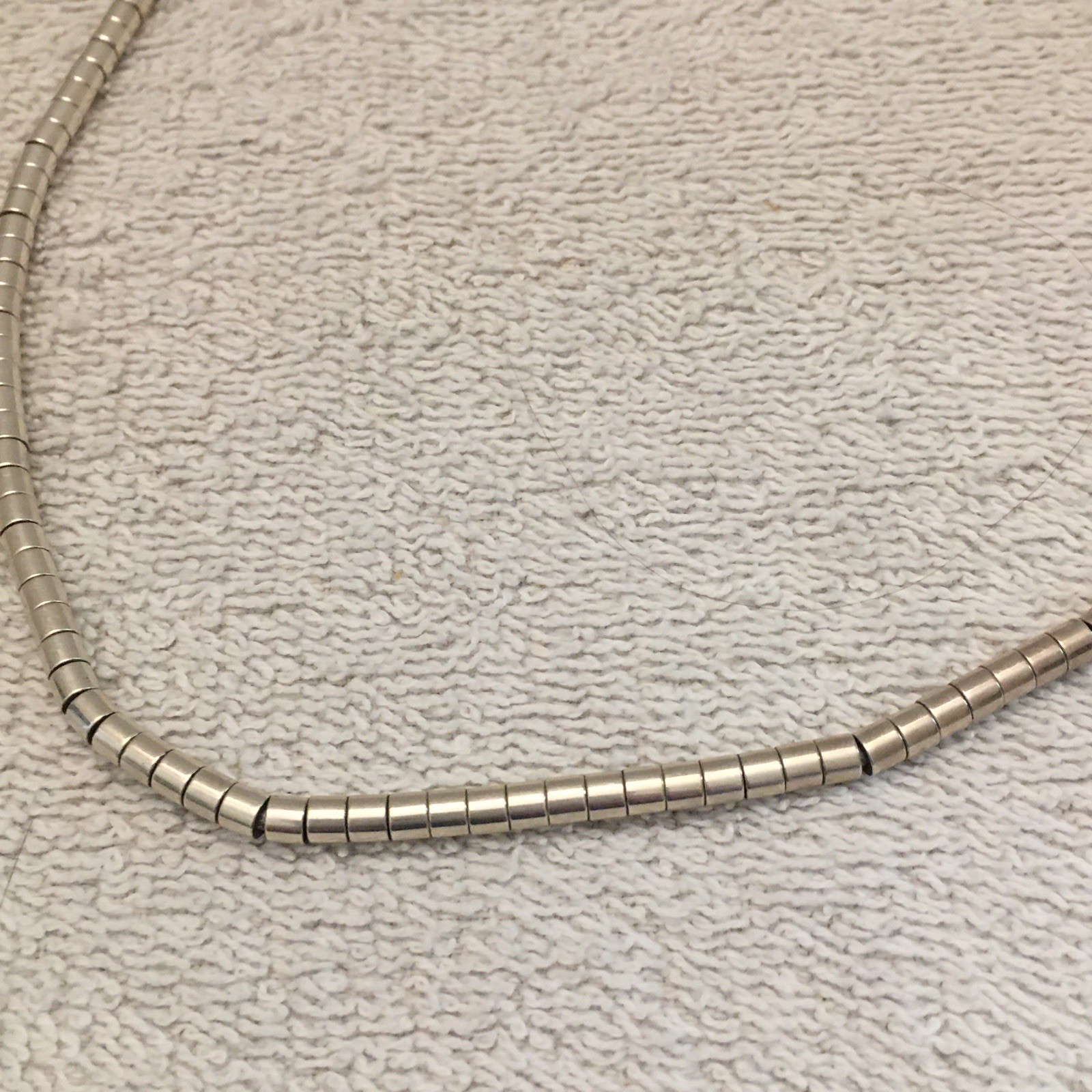 Christin Wolf Necklace Sterling Marked W/ Gemstone Hook Closure