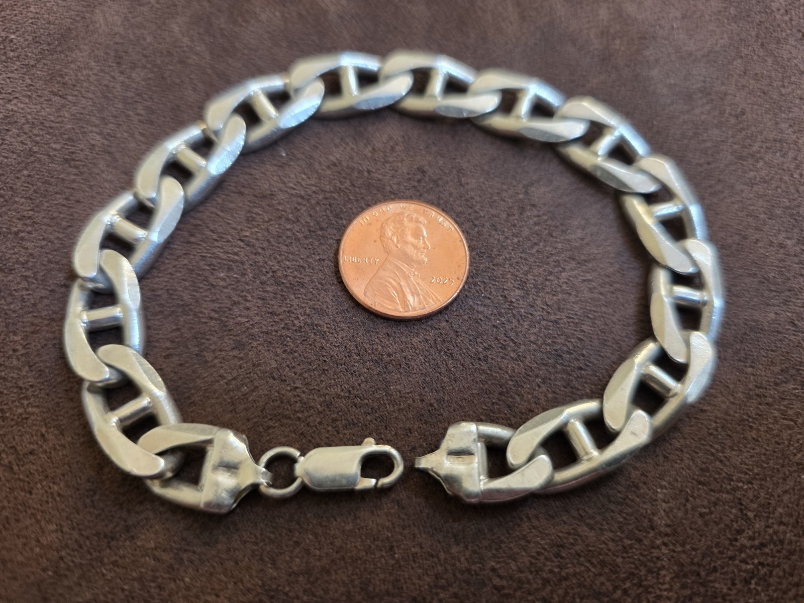 Silver 925 Heavy Link Bracelet 9″ Italy (40.57g) Fashion Jewelry