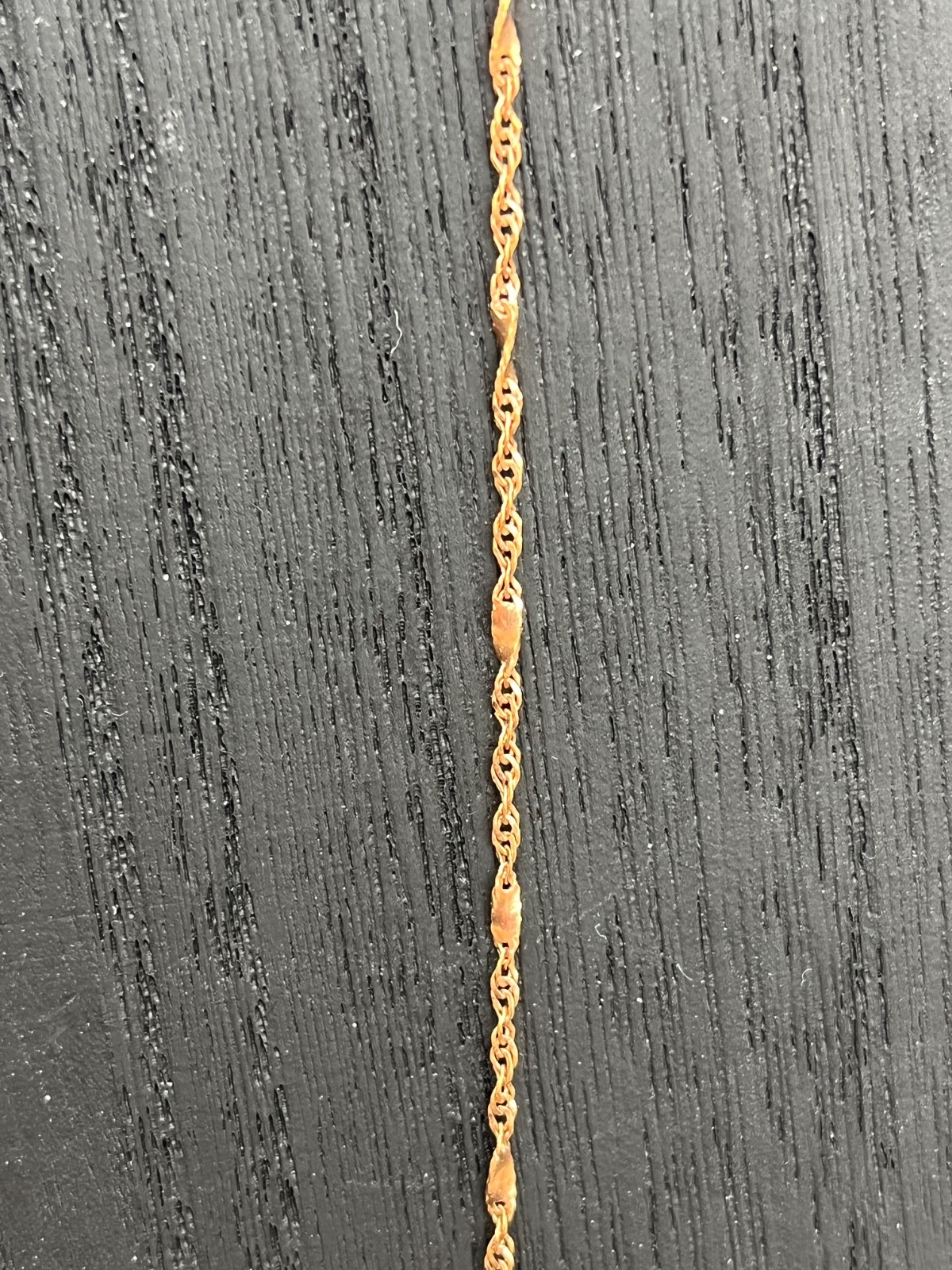 24″ 14k Rose Gold Chain 3.07GRAMS! Singapore with spiral stations Italy, Quality