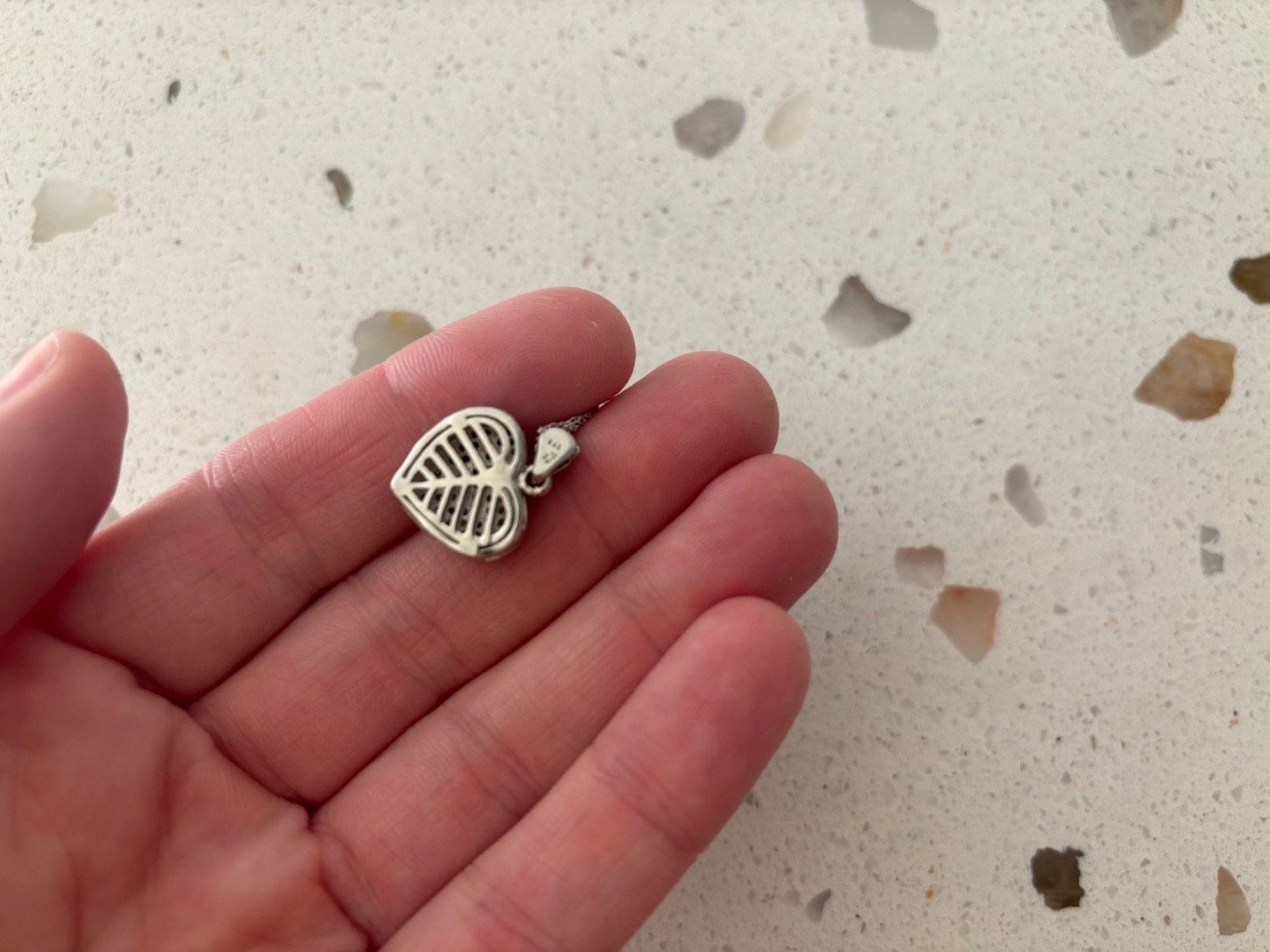 sterling silver chain and pendant marked 925