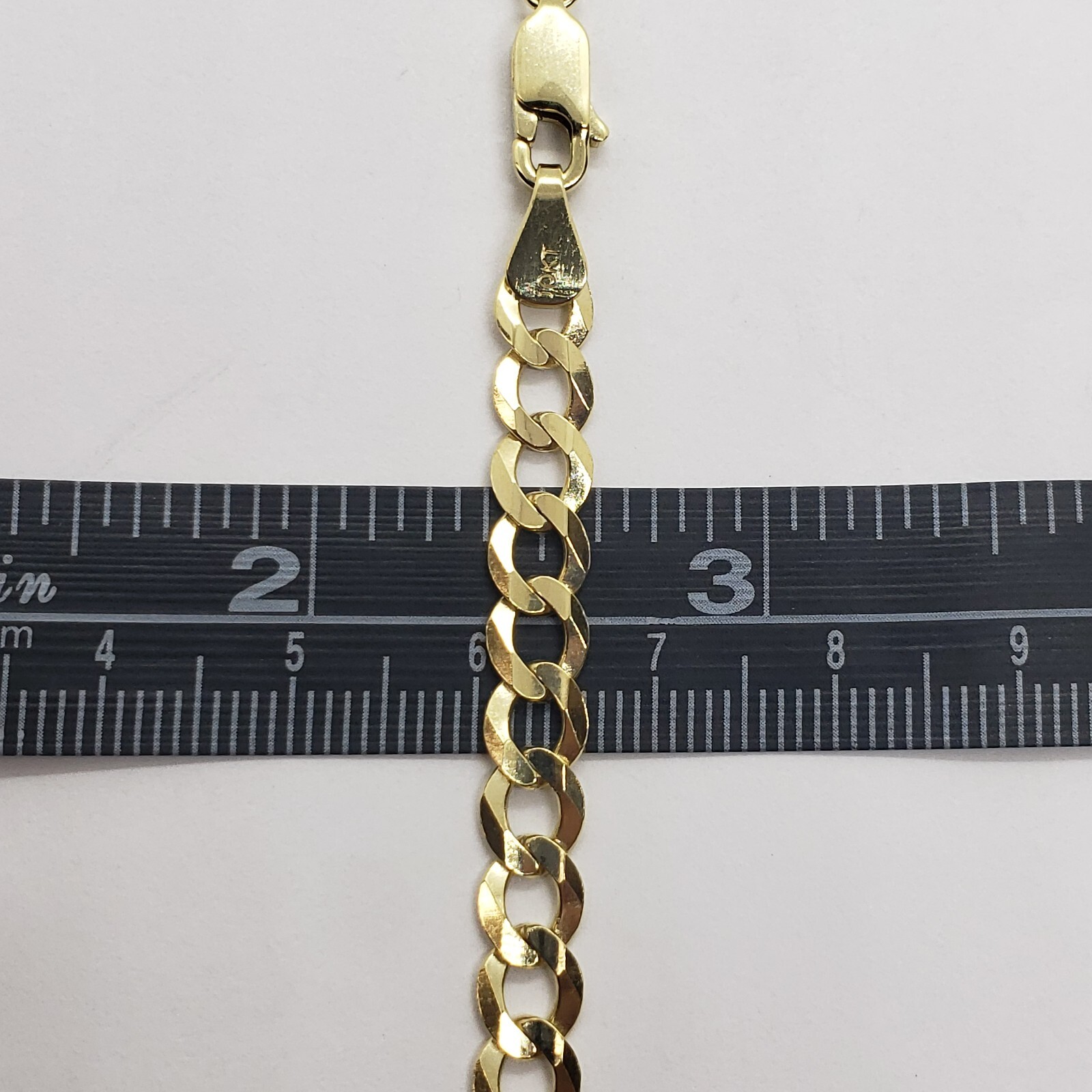 10K Yellow Gold Solid Cuban Link Chain Curb Necklace Bracelet 6mm Width 7″~30″