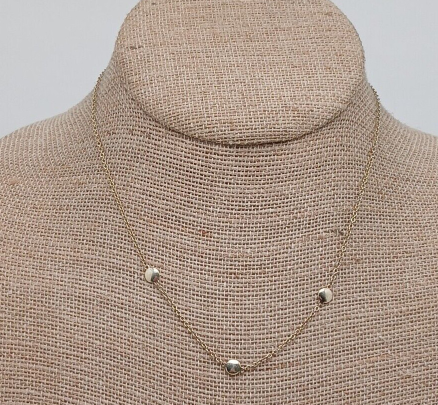 Sterling silver Gold wash 925 necklace 14 inches simple minimalist jewelry