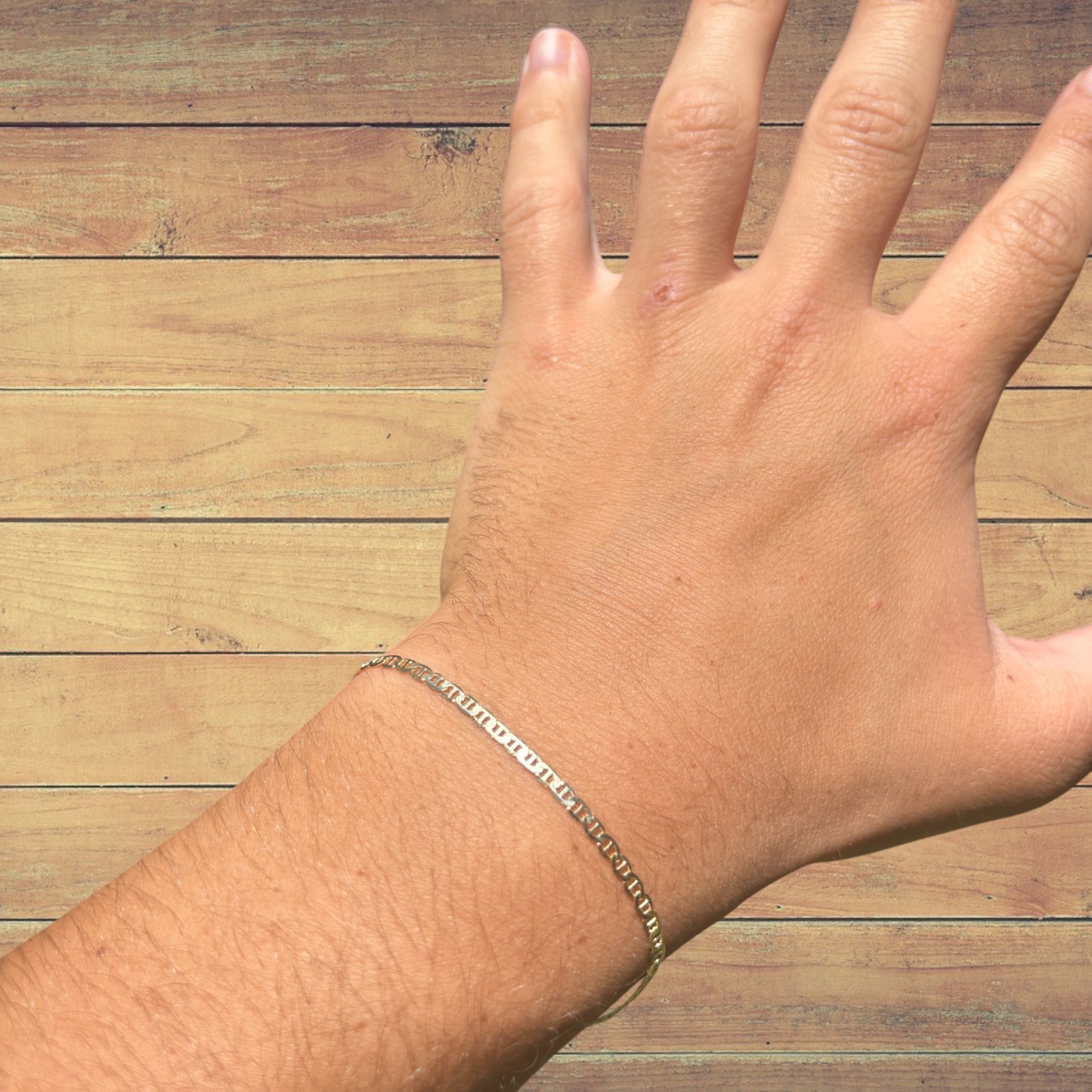 2.5mm Mariner Bracelet – Real Solid 925 Sterling Silver Or 14k Gold Vermeil
